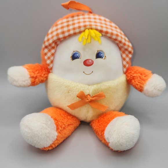 Vintage 1982 Amtoy Soft Eyes Baby American Greeting Chime Bell Inside Plus 8” - Picture 1 of 7